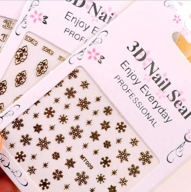 Fashionable Flash Gold 3d Nail Sticker In Wenzhou Factory 