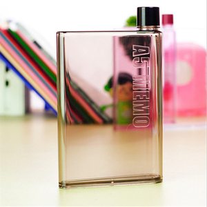 Drinkware, प्लास्टिक स्पष्ट फ्लैट पानी की बोतल - Product Image 4