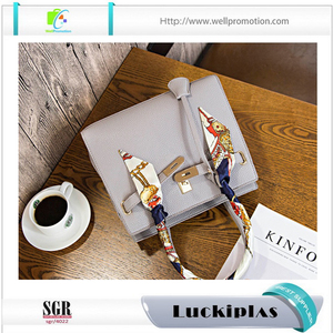 Chino elegancia bolsos de LA PU con bufandas más nuevas fotos dama de la moda - Product Image 5