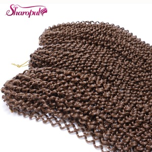 Extensión de cabello rizado Zizi Jumbo de ganchillo de 22 pulgadas, microtrenzas de 100 gramos, cabello sintético para mujer, negro con rizo Jerry - Product Image 4
