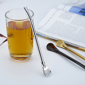 Cuillère à <span class=keywords><strong>eau</strong></span> en acier inoxydable, <span class=keywords><strong>gourde</strong></span> à boire, bombilla pour yerba mate, paille en métal <span class=keywords><strong>avec</strong></span> <span class=keywords><strong>filtre</strong></span> - Product Image 3