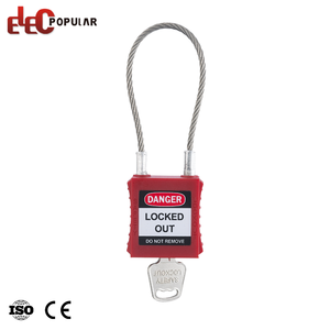 Candado de seguridad de grillete de <span class=keywords><strong>cable</strong></span> de cilindro de cobre personalizado de alta calidad, cerraduras de Color