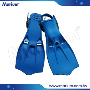 Open Heel Flippers With Plastic Buckles Swimming Diving Rubber Fins - Product Image 3