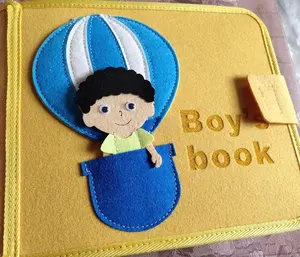 felt activity book DIY customized early education handmade my quiet books cover for kids