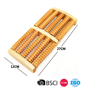 Holz hause fuß füße massager hohe qualität fünf reihe stress linderung behandlung entspannende <span class=keywords><strong>massage</strong></span> roller gesundheit <span class=keywords><strong>massage</strong></span> werkzeug - Product Image 2