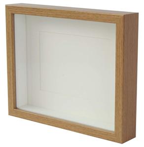 Oak Wood Shadow Box Photo Frame