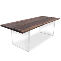North American Black Walnut Esstisch mit Acryl bein Maßge schneider ter Tisch