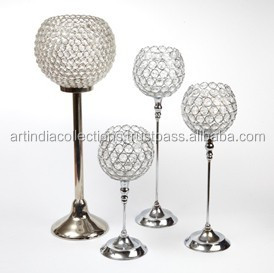 Grand bougeoir en cristal fabriqué à partir de cristal et d'aluminium de haute qualité pour la décoration de la maison décoration de bureau décoration de mariage - Product Image 2