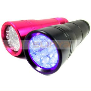 Màu Vàng 12 UV <span class=keywords><strong>LED</strong></span> Torch Ánh Sáng Màu Xanh Ánh Sáng 400nm Kim Loại Đèn Pin - Product Image 2