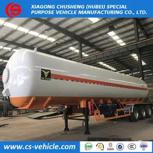 Low Price 3 Axles 52000Liters LPG Road Tanker Semi Trailer 52CBM LPG Gas Transport Tank Semi Truck Trailer