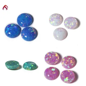 New product blue created opal & glass doublet hot sale in good price