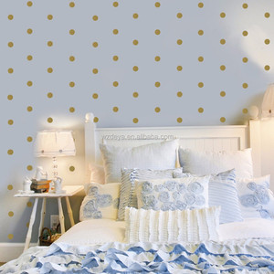 Adesivi murali personalizzati in oro con buccia e bastone in vinile per decorazioni per la casa rimovibili a pois decalcomanie <span class=keywords><strong>da</strong></span> parete per soggiorno e <span class=keywords><strong>camera</strong></span> <span class=keywords><strong>da</strong></span> <span class=keywords><strong>letto</strong></span> - Product Image 2