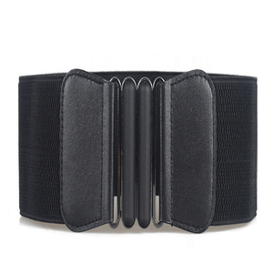 <span class=keywords><strong>Ceinture</strong></span> <span class=keywords><strong>large</strong></span> en cuir pour <span class=keywords><strong>femme</strong></span> YWMT 2019, avec boucle élastique, style concis, vente en gros - Product Image 3