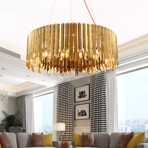 Nouveau <span class=keywords><strong>Design</strong></span> <span class=keywords><strong>Lustre</strong></span> Moderne Creative Suspendus Lumières Or ou <span class=keywords><strong>Chrome</strong></span> avec En Acier Inoxydable pour Hôtel - Product Image 3