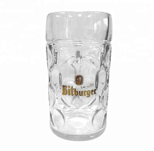 Chope à bière allemande Bitburger en <span class=keywords><strong>verre</strong></span> à fossettes 1 litre - Product Image 1