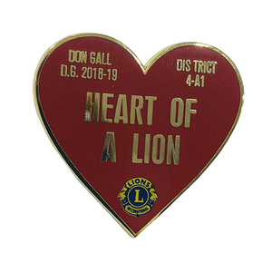 <span class=keywords><strong>Rojo</strong></span> personalizado chapado en oro en forma de corazón esmalte duro insignia pin - Product Image 3