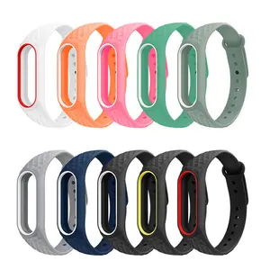 Diamond pattern Xiaomi Mi Band 3 Bracelet, Silicon Sport Replacement Strap Wristband Accessories Colorful Mi Band 3 Accessories