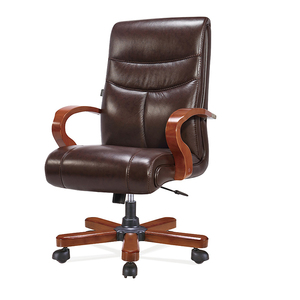Da cổ điển CEO Ghế văn phòng điều hành Ghế văn phòng gỗ gụ màu từ Quảng Châu - Product Image 6