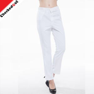 2017 nuevo diseño delgado elegante pantalón blanco <span class=keywords><strong>camarera</strong></span> chef pant mujeres ocasionales respirables - Product Image 1