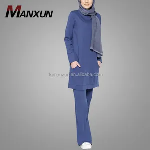 New Fashion Abaya Jalabiya Islamico Abbigliamento Sportivo Per Le Donne Stile Semplice Accogliente All'ingrosso Abaya Musulmano Delle Donne di Sport