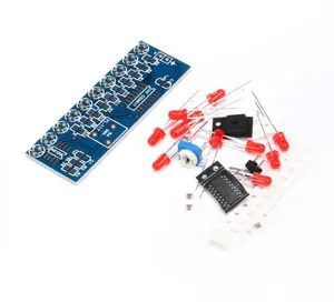 NE555 + CD4017 Luz Água Decimal Contagem Eletrônica Suite Fluindo Luz Auto DIY Kits Eletrônicos suporte BOM