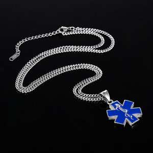 Liontin simbol medis tahan air Promo Marlary modis gaya Retro perhiasan Hexagram Caduceus liontin <span class=keywords><strong>ID</strong></span> medis - Product Image 6