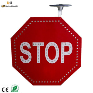 Encargo de alta intensidad LED semáforo señal octogonal parada señal de tráfico Solar parada signos enviado rápidamente - Product Image 3