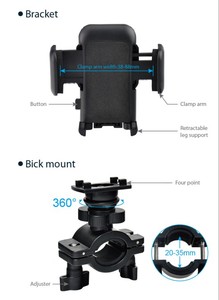 Support mural pour smartphone, vélo Mobile, accessoires, H61 + C68 - Product Image 5