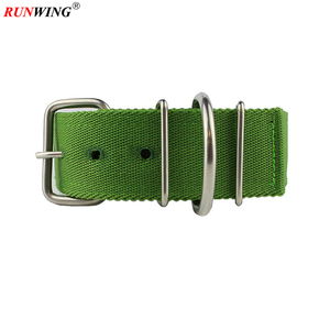 Réglable 2 pouces largeur robuste robuste classique en nylon de collier de chien de sangle en acier inoxydable boucle en métal - Product Image 4