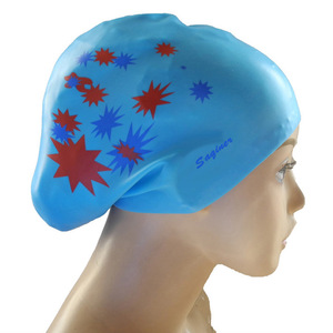 100% silikon Wasserdicht Schwimmen Mütze Hut für Frauen lange haar - Product Image 4