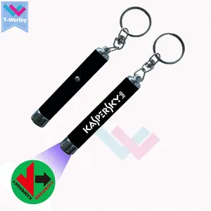 Quà Tặng Khuyến Mãi Kim Loại Led Chiếu Torch Keychain, Biểu Tượng Tùy Chỉnh Chiếu Keyring