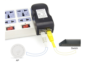 High Quality Power Over Ethernet Supply Adapter 24V 2 Plug 3 Plug 100Mbps <strong>PoE</strong> <strong>Injector</strong> for US EU UK - Product Image 3