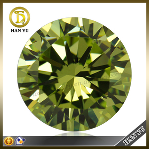Máquina redonda cut peridot synthetic precio piedra de CZ - Product Image 1