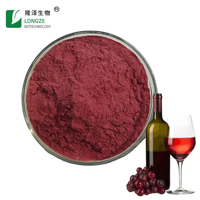 Extracto de vino en polvo con certificado Halal, polifenoles rojos solubles en agua, productos cosméticos naturales y saludables, extracción solvente de 1 Kg