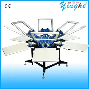 2016 Hot sale 6 colors 6 station screen printing for t-shirt