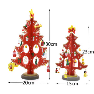 Jouets de décoration promotionnels Mini sapins de Noël en <span class=keywords><strong>bois</strong></span> - Product Image 4