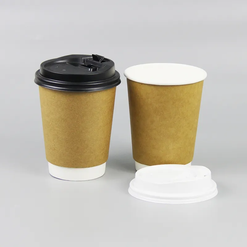 Coffee Mug Insulated Double Wall Paper Cup Supplier For Coffee With Lid