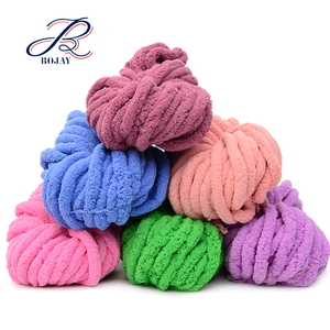 Bojay Bán Buôn Cánh Tay Đan 2Cm 3Cm Độ Dày Fancy Sợi Tay Đan Chunky Chenille Sợi - Product Image 1