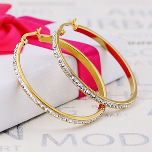 Anting Berlian Emas Putih 18k Wanita Mikro Persegi Cc Bulat Moissanite Laboratorium Amerika Emas Grosir Anting Berlian Kristal - Product Image 5
