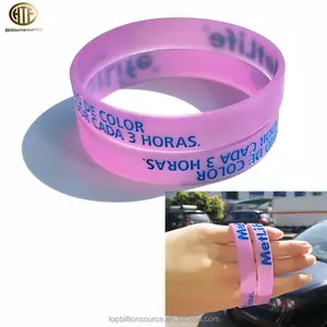 Uv personalizada cambio de color mano uv de banda de pulsera