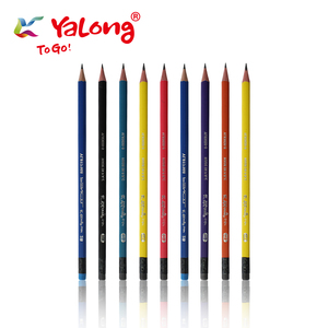 Crayons à <span class=keywords><strong>dessin</strong></span> triangulaires en bois de peuplier de qualité supérieure Yalong, lot de 12 pièces/boîte, crayons standard pour croquis avec gomme - Product Image 5
