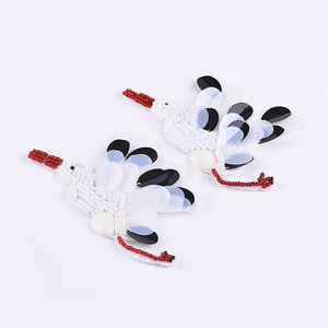 Yongze lentejuelas apliques encargo tejida 3D hierro palo en remiendos del pájaro - Product Image 5