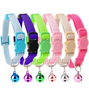 Factory Price Nylon Quick Release Safe Buckle Adjustable Breakaway Cat Collar With Bell