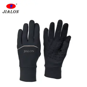 2018 Jialon น้ำหนักเบาถุงมือวิ่งไม่ลื่นซิลิคอนพิมพ์ถุงมือสัมผัสหน้าจอถุงมือฤดูหนาว