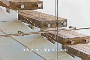 سلالم سترينجر بعمود فقري واحد مع 12 درابزين مزجج بدون إطار ودرابزين بار مسطح - Product Image 5