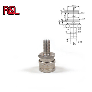 Buchse Schnell kupplung mit 1/2 "Barb Edelstahl Home Brewing Fitting für Homebrew ing FQD-Anschluss - Product Image 2