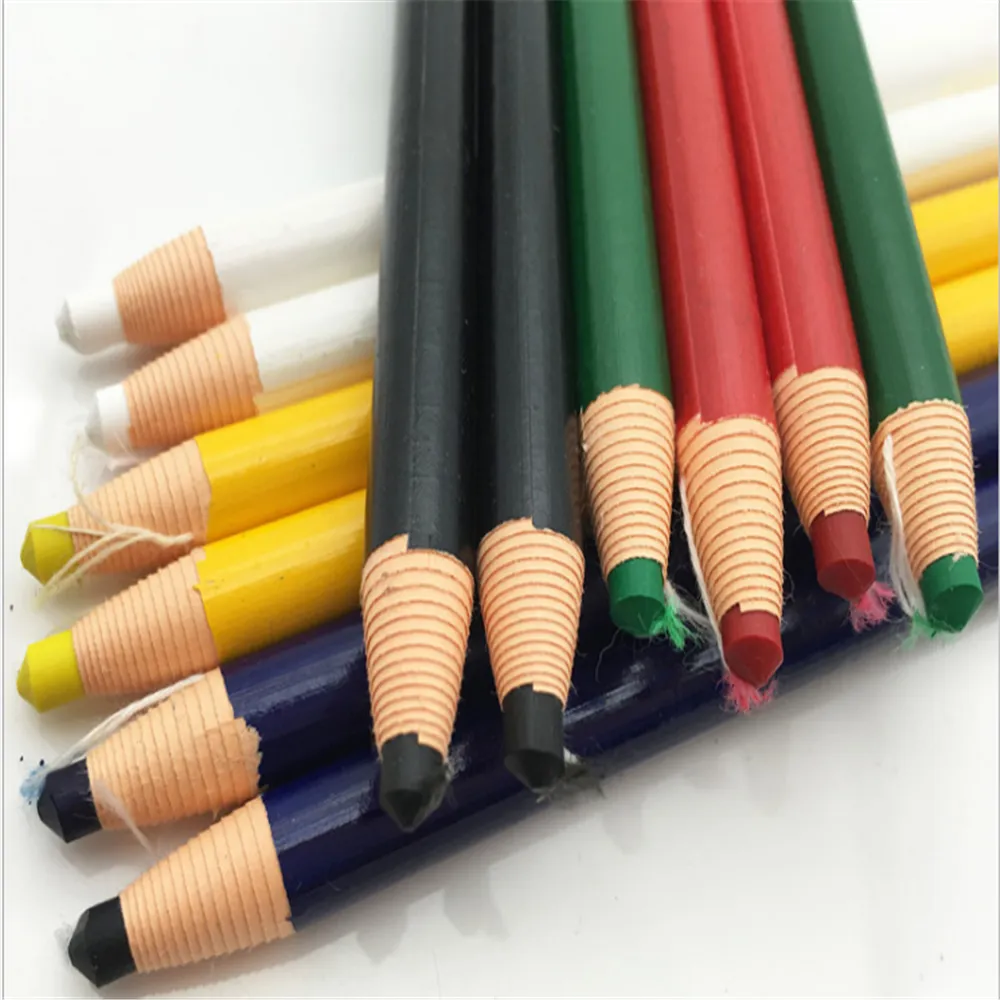 12個のマーカーピールオフチャイナグラフグリースワックスペンシルチャイナマーカー鉛筆
