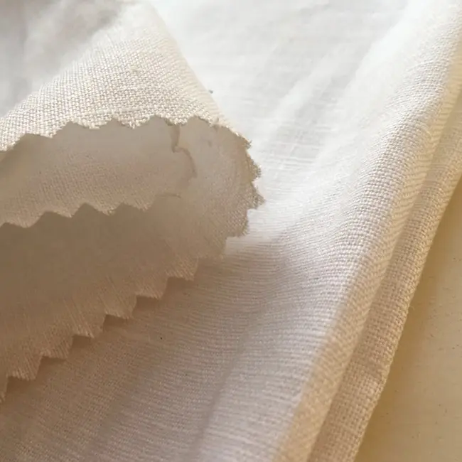 Натуральный воздухопроницаемый, оптовая продажа, 100% чисто белый льняной ткани для ткани