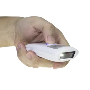 Hoge Kwaliteit 2D Bt Barcode Mini Scanner In Wit Met Screen