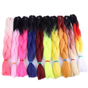 Xuchang Harmony - 8 Piezas de Cabello Sintético para Trenzas, 24 Pulgadas, 100 Gramos, Textura Yaki, Color Degradado, Preestirado, <span class=keywords><strong>Jumbo</strong></span> - Product Image 5